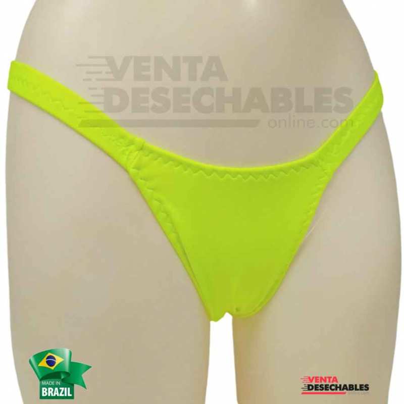 Tanga Trucadora Color Amarillo Fosforito Talla M Fabricada En Brasil 9838