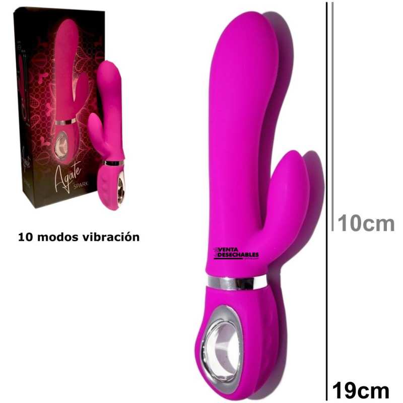 Vibrador Agate Con Estimulador Del Clítoris