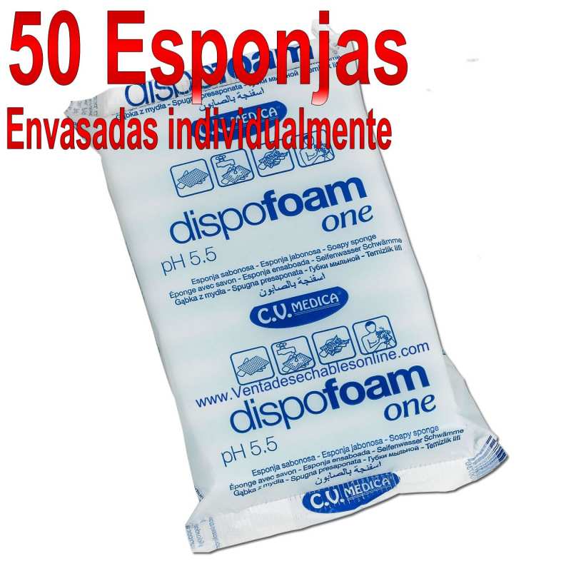 50 Esponjas Jabonosas Dispobaño - CV Medical